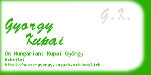 gyorgy kupai business card