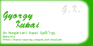 gyorgy kupai business card